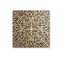 GINER Y COLOMER Cabecero Panel Decorativo MDF 120 cm, Fabricado a Mano, Color Dorado y Negro